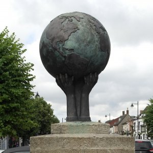 Globe on Royal Wooton Bassett War Memorial
