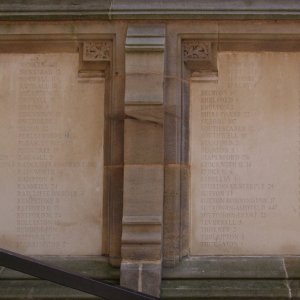 Nottinghamshire County War Memorial  Right Screen Wall