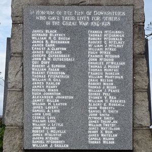 Downpatrick War Memorial WW1