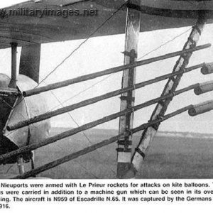 Nieuport 11 fitted with Le Prieur Rockets