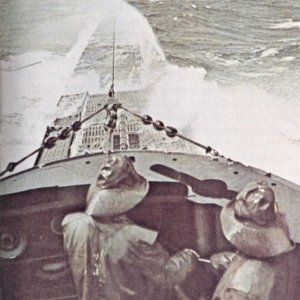 U114 Submarine in heavy seas