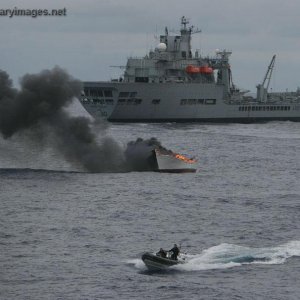 Royal Navy making a drug bust