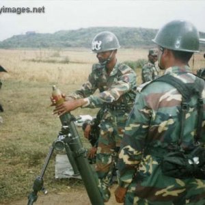 Bangladesh Army, Training on Loading of Mortar Shell
