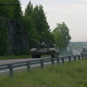 T-72's on the road at Ex Ilma 2002 - Finnish Army
