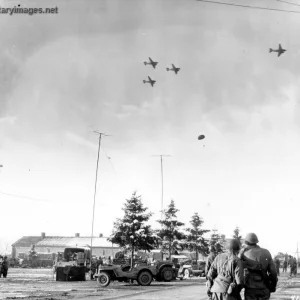 C-47s drop supplies to 101st Airborne Division