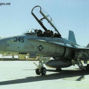 Training flight in an F/A-18D at Lemoore in August 1995