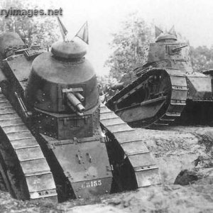 Renault tanks in Kuopio in July 1925 - Finnish Army