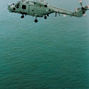 SEA SKUA firing from Royal Navy Lynx helicopter