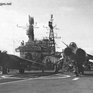 Sea Harriers on HMS Hermes