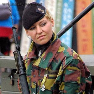 Belgian Army female soldier