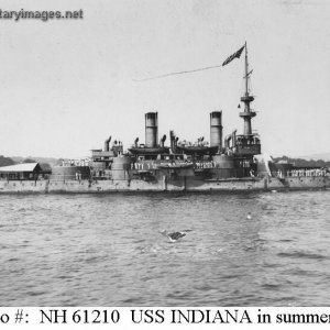 USS Indiana. Photograph taken in the summer, 1898
