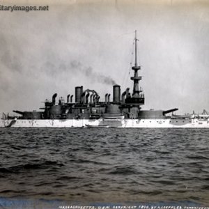 USS Massachusetts (BB-02) as she appeared in 1898