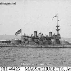 USS Massachusetts off New York City