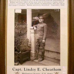 Framed picture of Capt. Cheatham