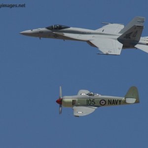 SeaFury and Super Hornet
