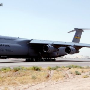 C-5 Galaxy waits for clearance to taxi out
