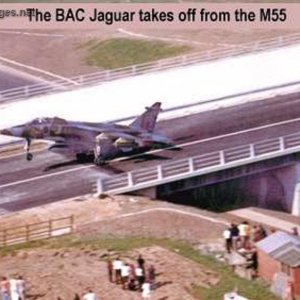 SEPECAT Jaguar on the M55 motorway
