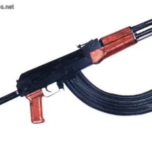 AKMS with 100-round magazine