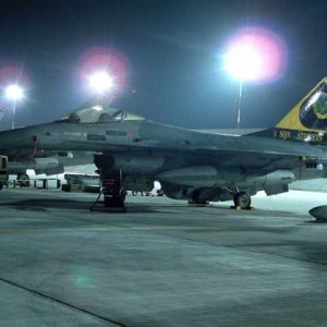 F-16 by night. NATO AIR MEET 2003.