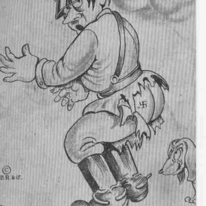 U.S. propaganda post card of Hitler