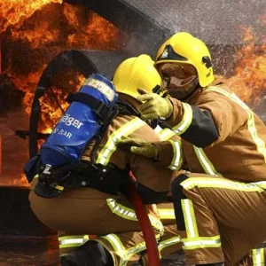 RAF Firemen in Action