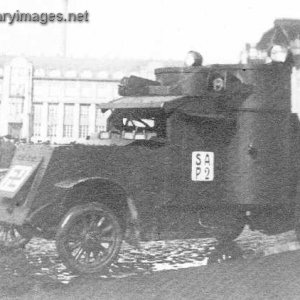 An Austin Model 1917 armoured car in Helsinki in 1919