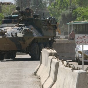 Australian ASLAV on the move in Baghdad Iraq
