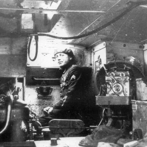 Inside a Schneider CA 1 tank, WW1
