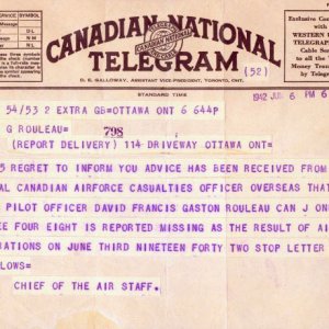 P/O David F.G.Rouleau, 131 Sqdn, RCAF, Ottawa, ON