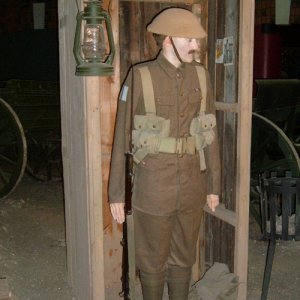 British WW1 solider on guard duty