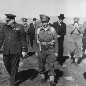 Winston Churchill Visits Troops