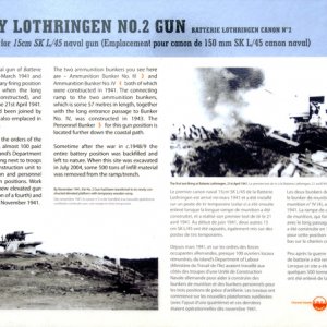 Battery Lothringen No 2 Gun sign