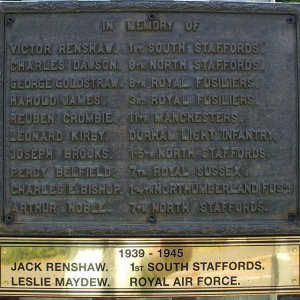 Leekbrook War Memorial Staffordshire