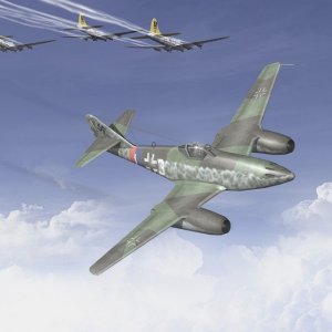 ME 262 attack B17 Bombers