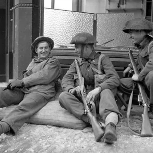 soldiers in action