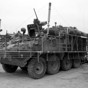 Stryker with RPG grate