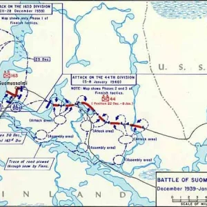 Map of Battle of Suomussalmi