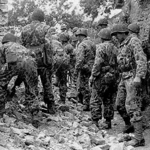 soldiers in action