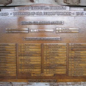 Burslem, Wood & Sons WW2 Memorial, Staffordshire