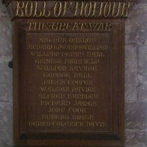 Bradley Great War Roll of Honour, Staffordshire