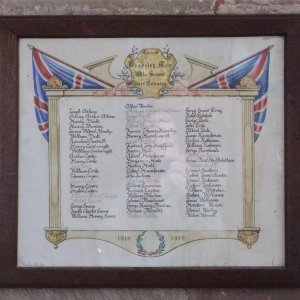 Bradeley Roll of Honour WW1