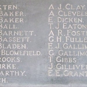 St Chad's Lichfield WW1 War Memorial