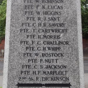 Alsager War Memorial, Cheshire