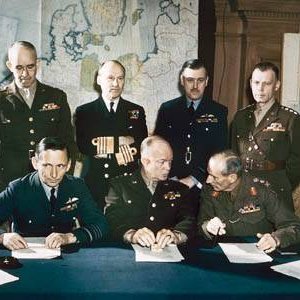 Meeting of the top commanders of the Allied Expeditionary Force