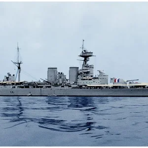 HMS Hood - 1937 colourized