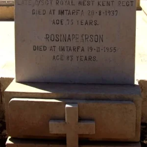 Alfred Pearson.  Rosina Pearson.