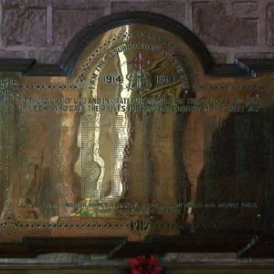 St Edward the Confessor church, Leek, war memorial