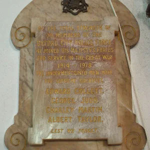 Oxford City Police Memorial WW1