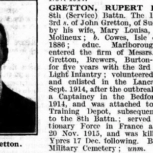 GRETTON, Rupert Harold