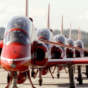 Red Arrows line up